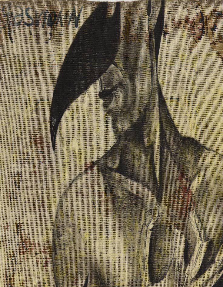 Detail image of  2' 9 x 4' 7  Hand Knotted Ultra Vintage Persian Wool Rug