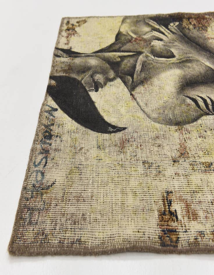 Detail image of  2' 9 x 4' 7  Hand Knotted Ultra Vintage Persian Wool Rug