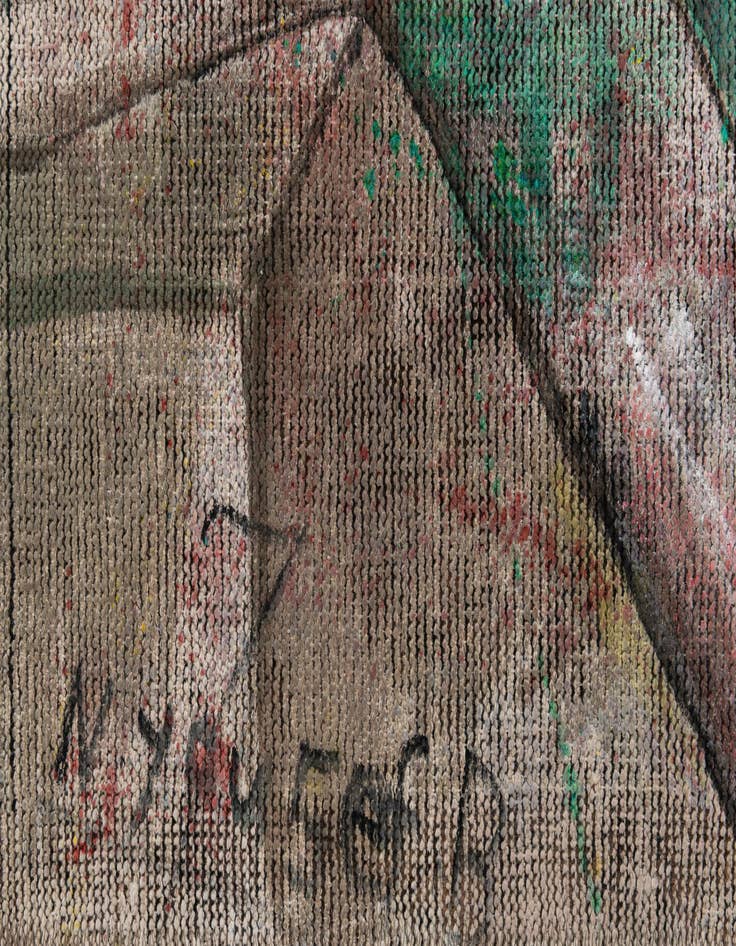 Detail image of  3' 9 x 6' 5  Hand Knotted Ultra Vintage Persian Wool Rug