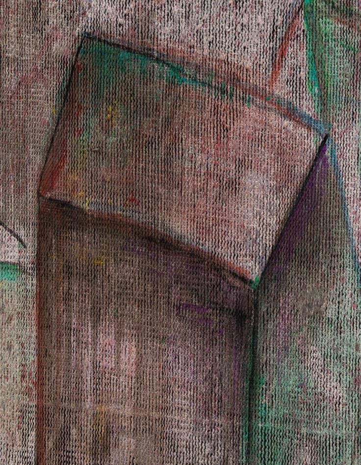 Detail image of  3' 9 x 6' 5  Hand Knotted Ultra Vintage Persian Wool Rug