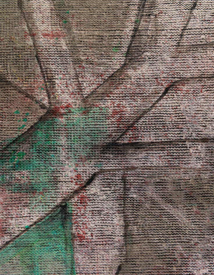 Detail image of  3' 9 x 6' 5  Hand Knotted Ultra Vintage Persian Wool Rug