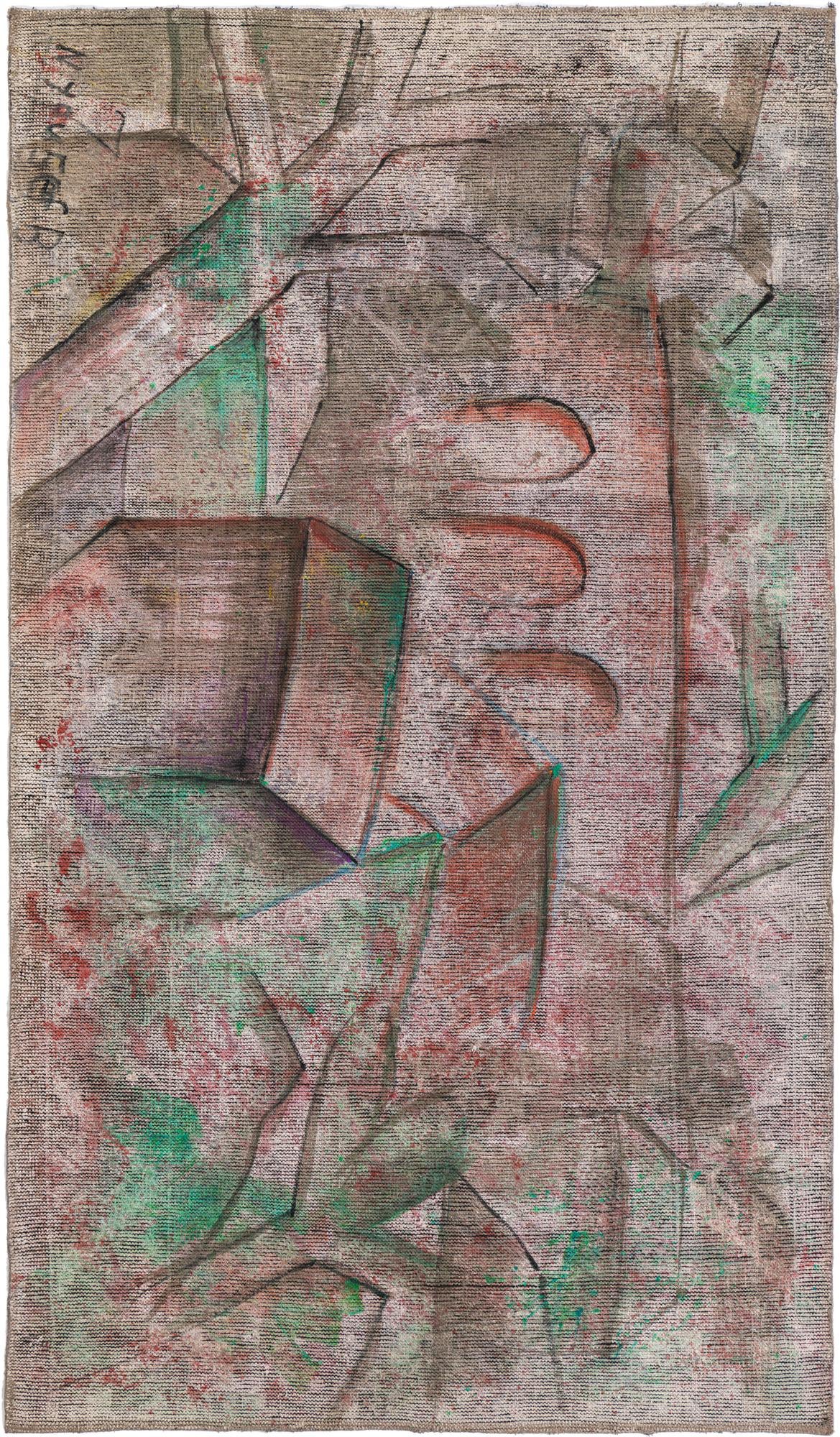  3' 9 x 6' 5  Hand Knotted Ultra Vintage Persian Wool Rug