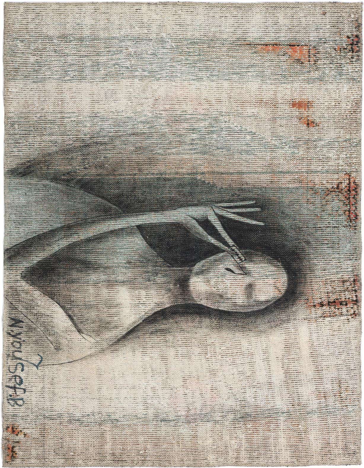 Primary image  3' 4 x 5' 6  Hand Knotted Ultra Vintage Persian Wool Rug