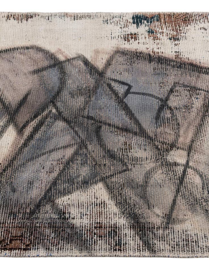 Detail image of  3' 2 x 4' 3  Hand Knotted Ultra Vintage Persian Wool Rug