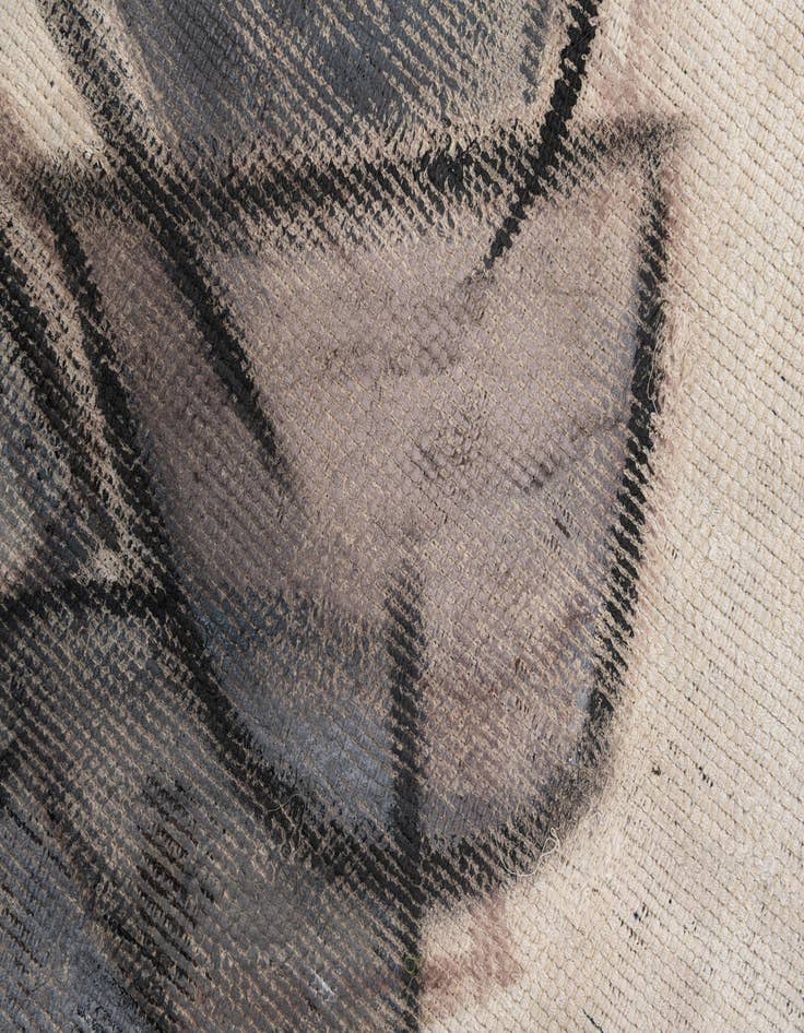 Detail image of  3' 2 x 4' 3  Hand Knotted Ultra Vintage Persian Wool Rug