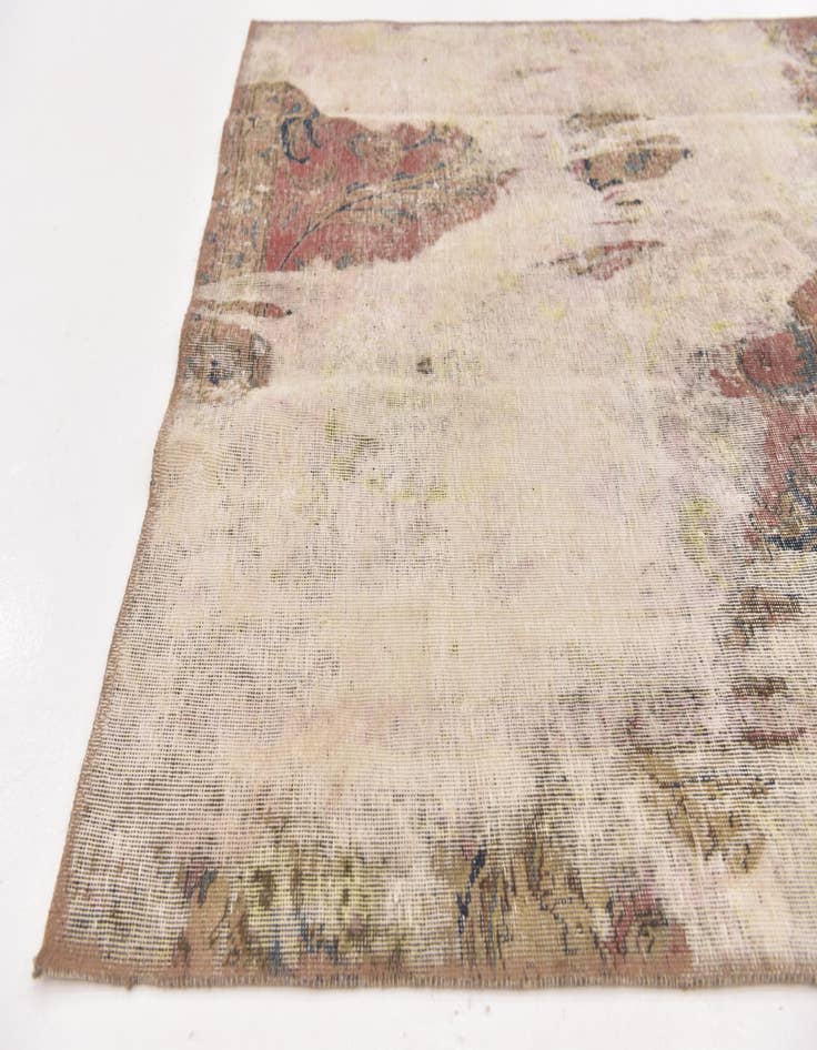 Detail image of 4' 3 x 6' 4 Hand Knotted Ultra Vintage Persian Wool Rug