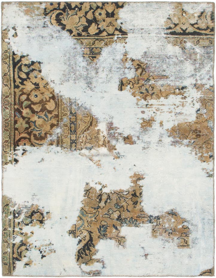  4' x 5' 8  Hand Knotted Ultra Vintage Persian W...