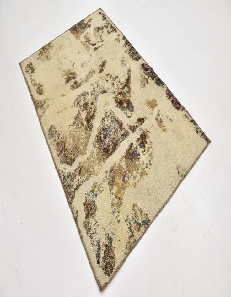 Detail image of  4' 7 x 6' 4  Hand Knotted Ultra Vintage Persian Wool Rug