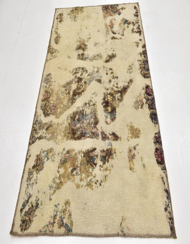 Detail image of  4' 7 x 6' 4  Hand Knotted Ultra Vintage Persian Wool Rug