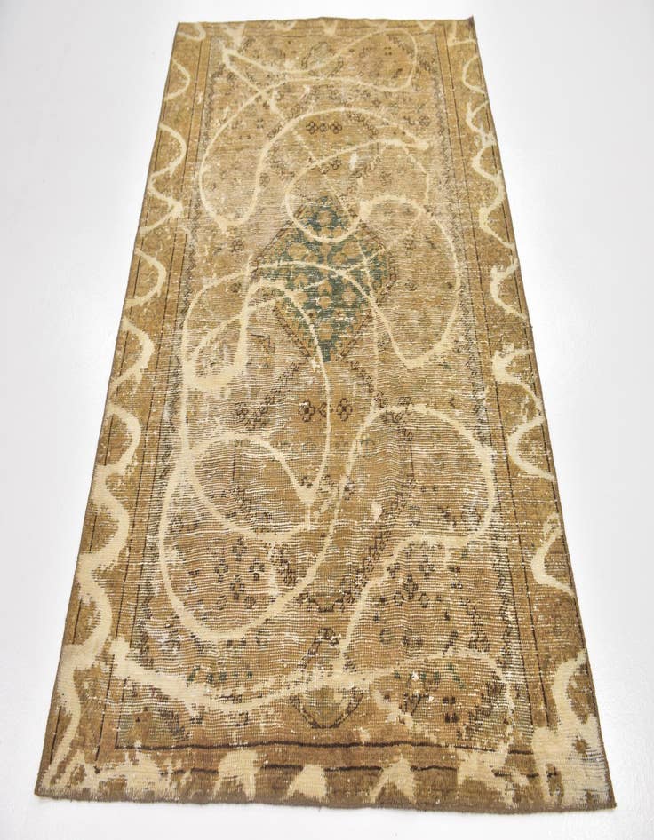 Detail image of  4' 6 x 6' 2  Hand Knotted Ultra Vintage Persian Wool Rug