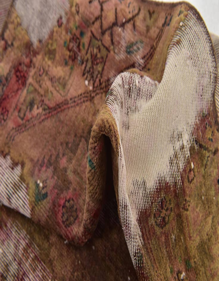 Detail image of  4' x 6' 7  Hand Knotted Ultra Vintage Persian Wool Rug