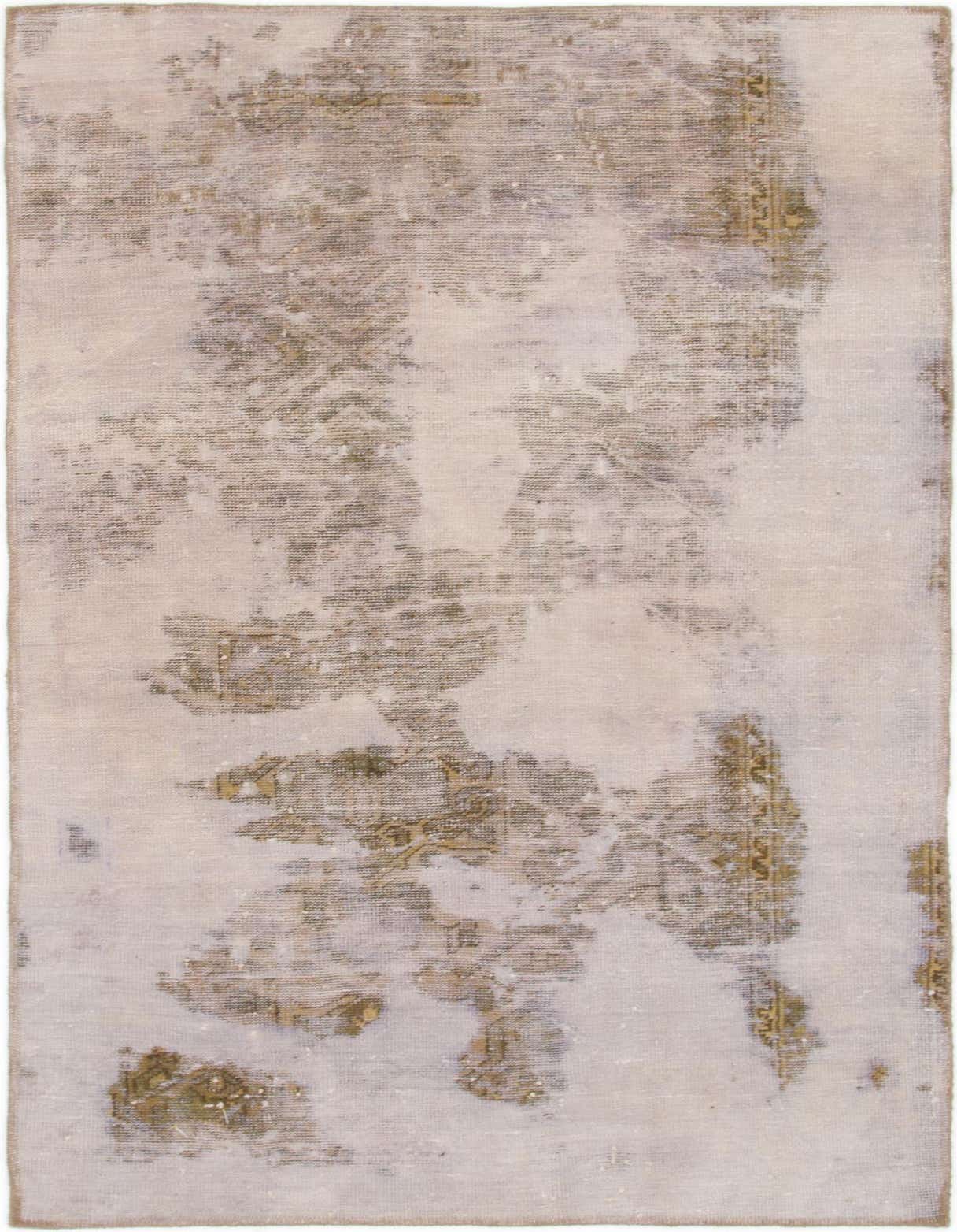 A 4x6 rectangular Ultra Vintage rug by Rugs.com, featuring an abstract distressed Persian pattern in brown, tan, and ivory tones, suitable for indoor spaces.