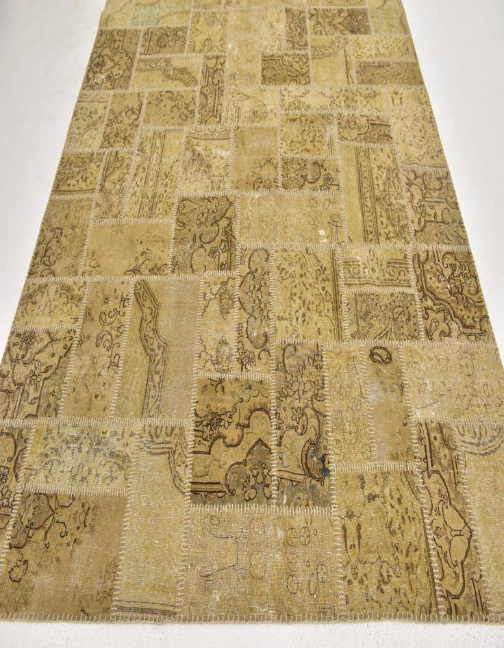 Detail image of  6' 7 x 10'  Hand Knotted Ultra Vintage Persian Wool Rug