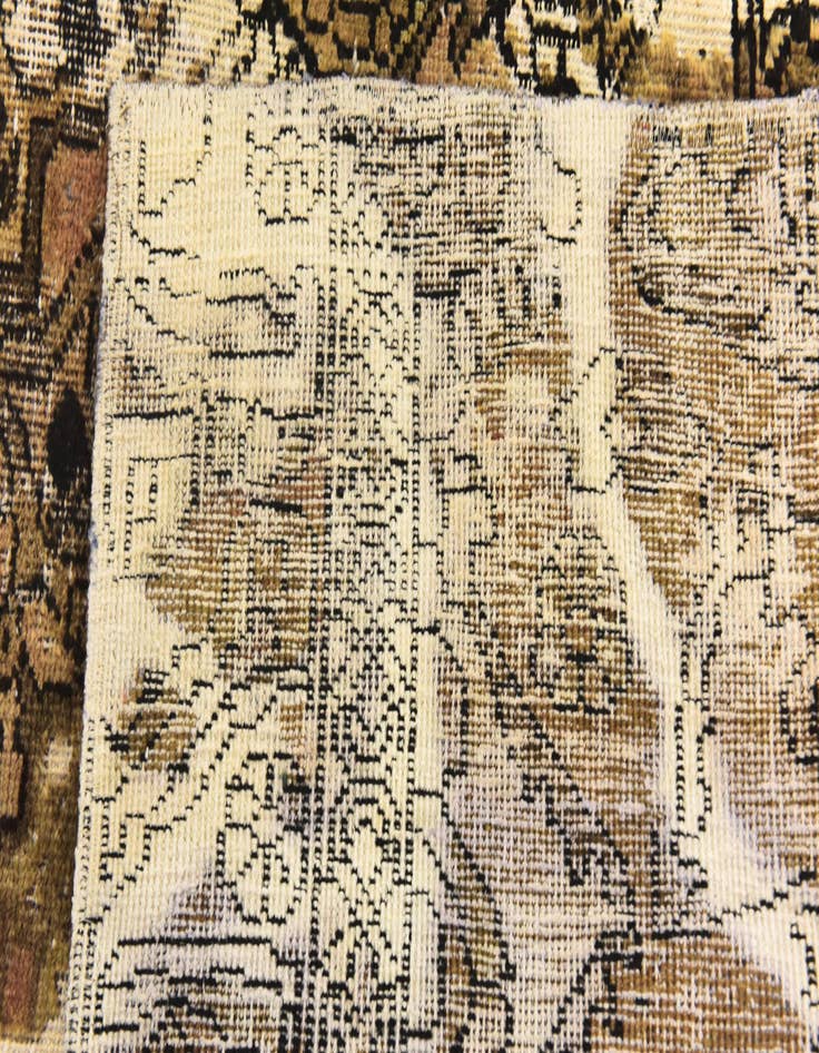 Detail image of  6' x 8' 8  Hand Knotted Ultra Vintage Persian Wool Rug