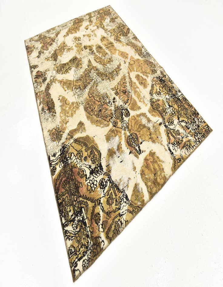 Detail image of  6' x 8' 8  Hand Knotted Ultra Vintage Persian Wool Rug