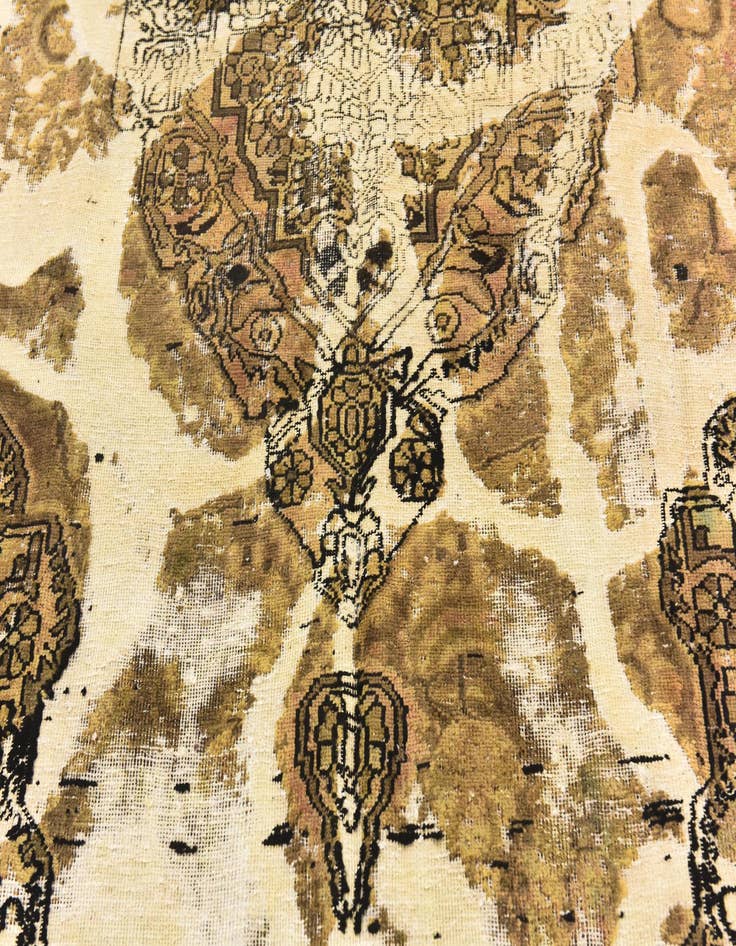 Detail image of  6' x 8' 8  Hand Knotted Ultra Vintage Persian Wool Rug