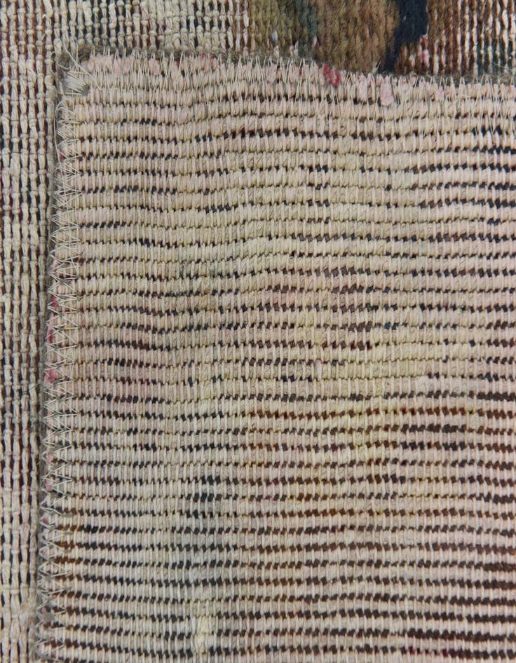 Detail image of  4' 7 x 6'  Hand Knotted Ultra Vintage Persian Wool Rug