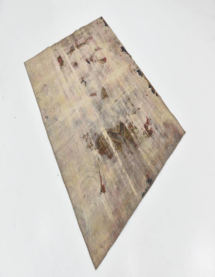 Detail image of  4' 7 x 6'  Hand Knotted Ultra Vintage Persian Wool Rug