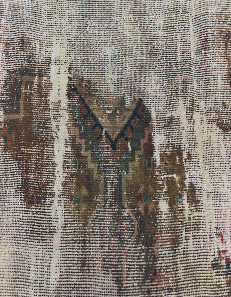 Detail image of  4' 7 x 6'  Hand Knotted Ultra Vintage Persian Wool Rug