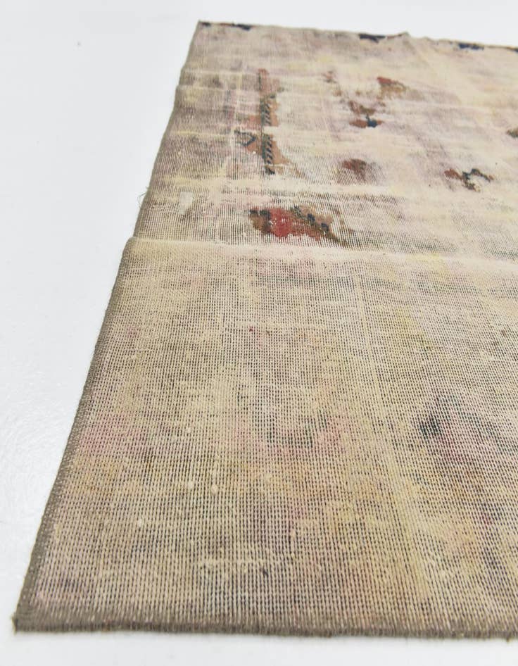 Detail image of  4' 7 x 6'  Hand Knotted Ultra Vintage Persian Wool Rug