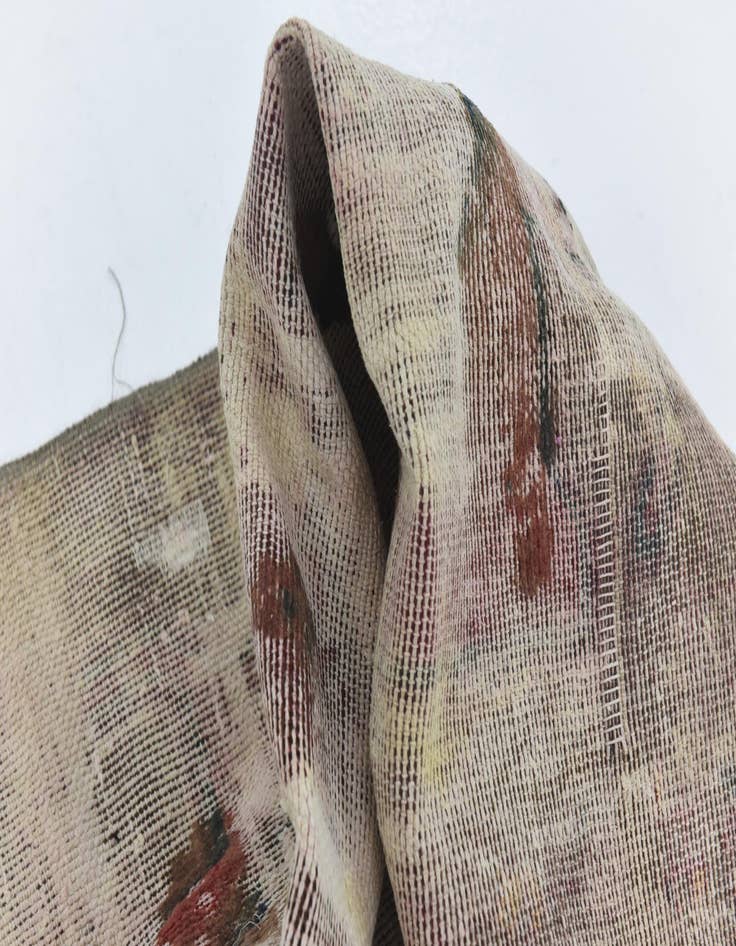 Detail image of  4' 7 x 6'  Hand Knotted Ultra Vintage Persian Wool Rug