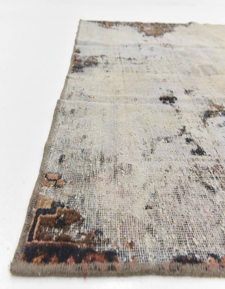 Detail image of  4' 10 x 6' 2  Hand Knotted Ultra Vintage Persian Wool Rug