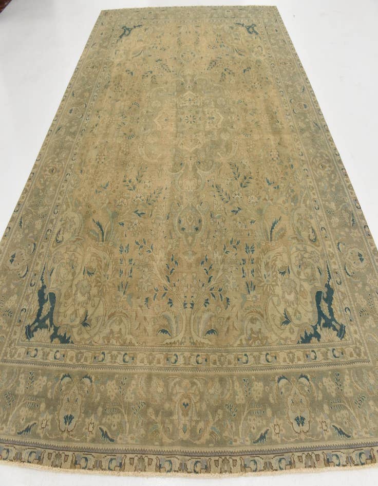 Detail image of  9' 6 x 12' 9  Hand Knotted Ultra Vintage Persian Wool Rug