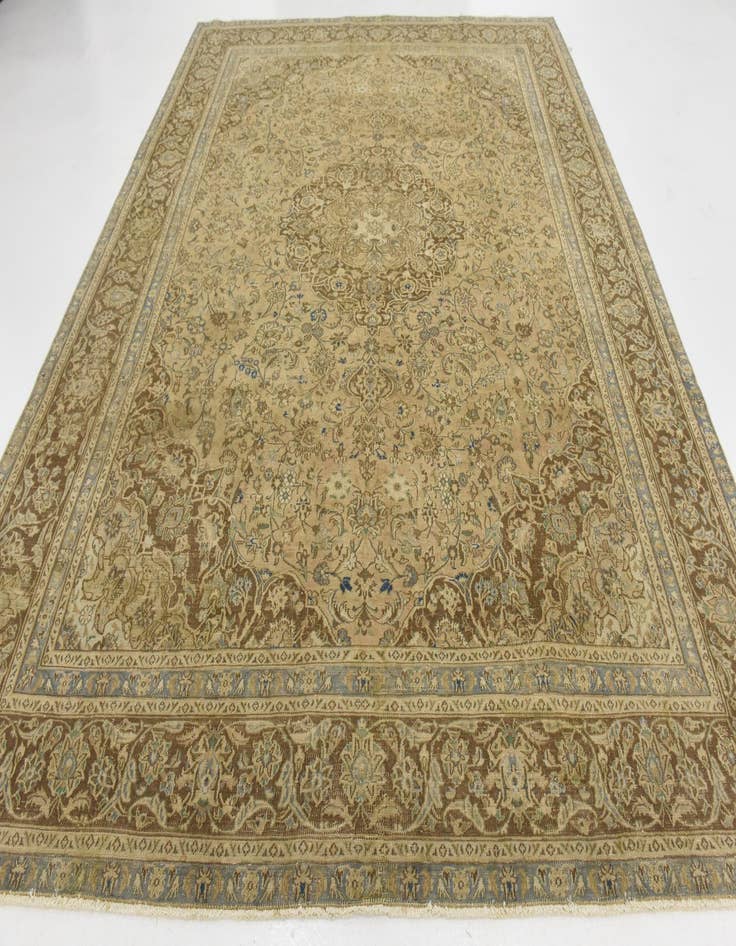 Detail image of  9' 5 x 11' 11  Hand Knotted Ultra Vintage Persian Wool Rug