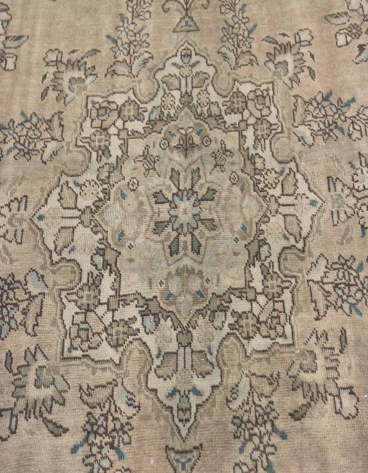 Detail image of  6' 5 x 9' 9  Hand Knotted Ultra Vintage Persian Wool Rug