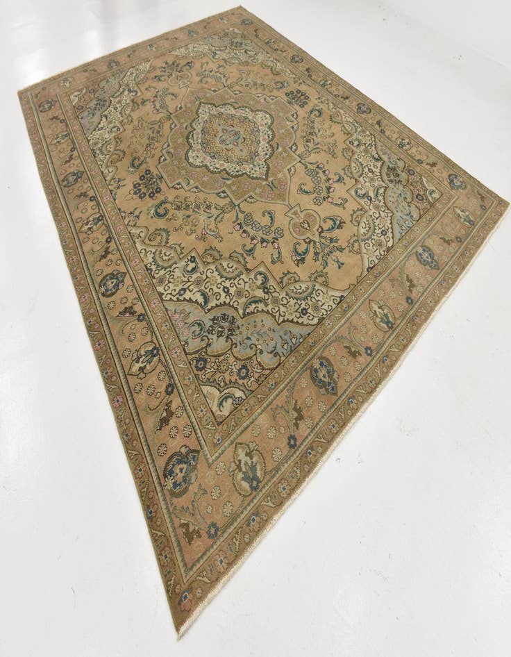 Detail image of  9' 8 x 12' 3  Hand Knotted Ultra Vintage Persian Wool Rug