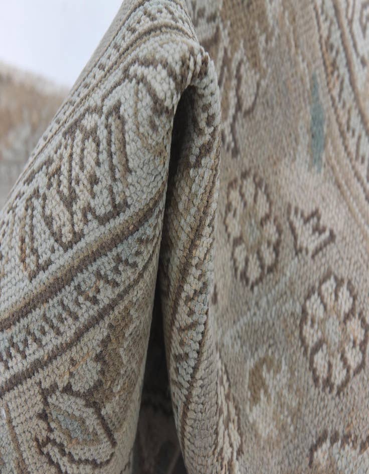 Detail image of  9' 10 x 13'  Hand Knotted Ultra Vintage Persian Wool Rug