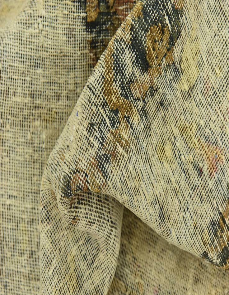 Detail image of  6' 9 x 9'  Hand Knotted Ultra Vintage Persian Wool Rug