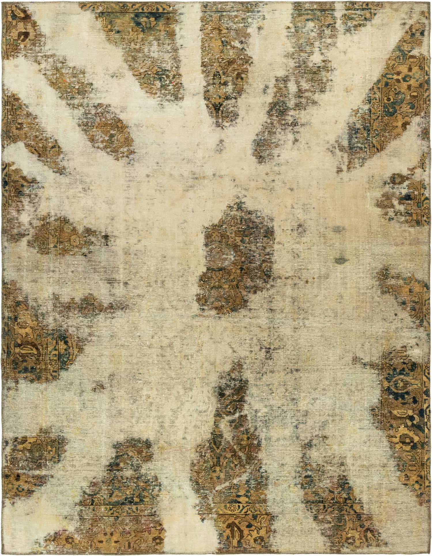 Primary image  6' 9 x 9'  Hand Knotted Ultra Vintage Persian Wool Rug