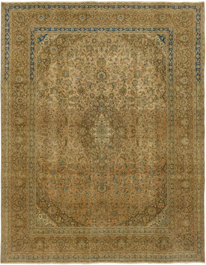  9' 4 x 12'  Hand Knotted Ultra Vintage Persian W...