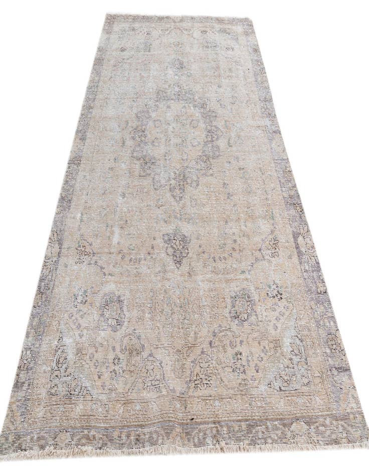 Detail image of  5' 6 x 9'  Hand Knotted Ultra Vintage Persian Wool Rug