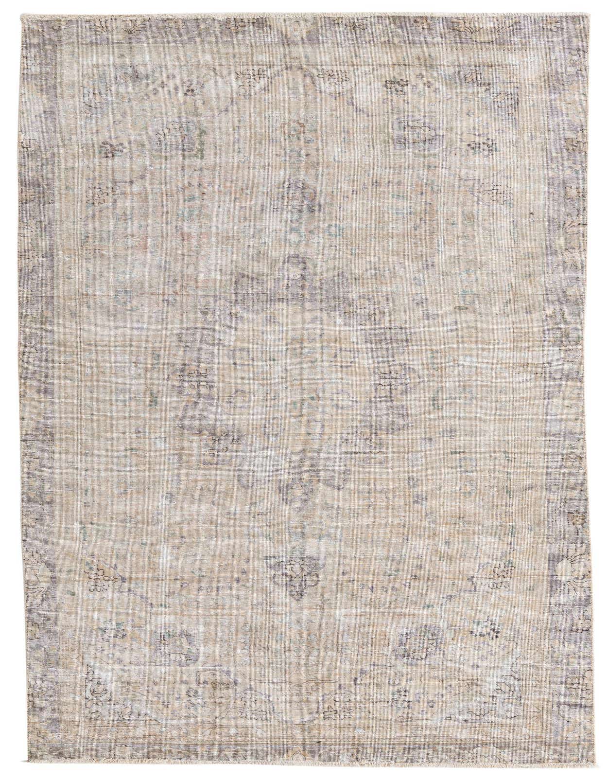 A 6x9 rectangular Ultra Vintage rug with a faded Persian medallion pattern in browns, tans, and creams.