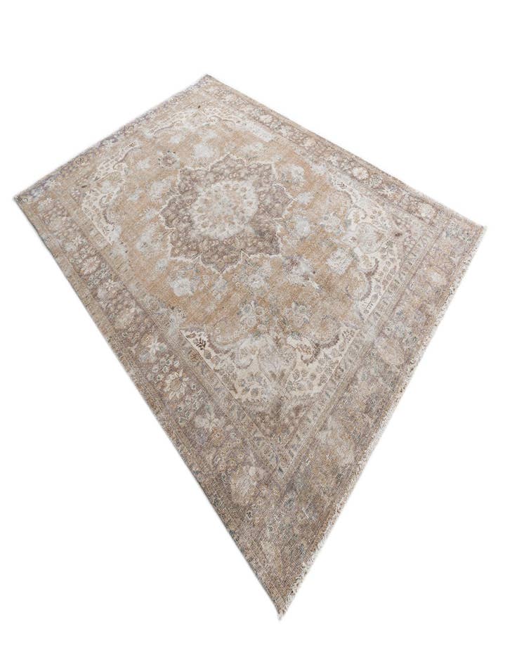 Detail image of  6' 8 x 9' 5  Hand Knotted Ultra Vintage Persian Wool Rug