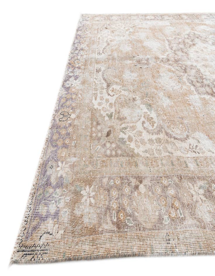 Detail image of  6' 8 x 9' 5  Hand Knotted Ultra Vintage Persian Wool Rug