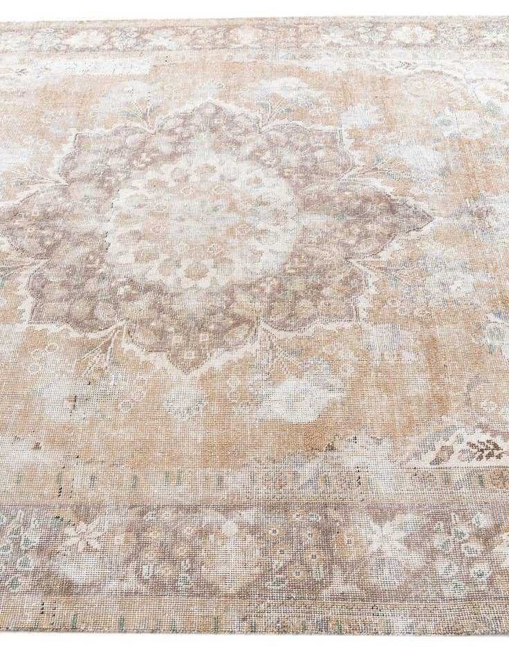Detail image of  6' 8 x 9' 5  Hand Knotted Ultra Vintage Persian Wool Rug