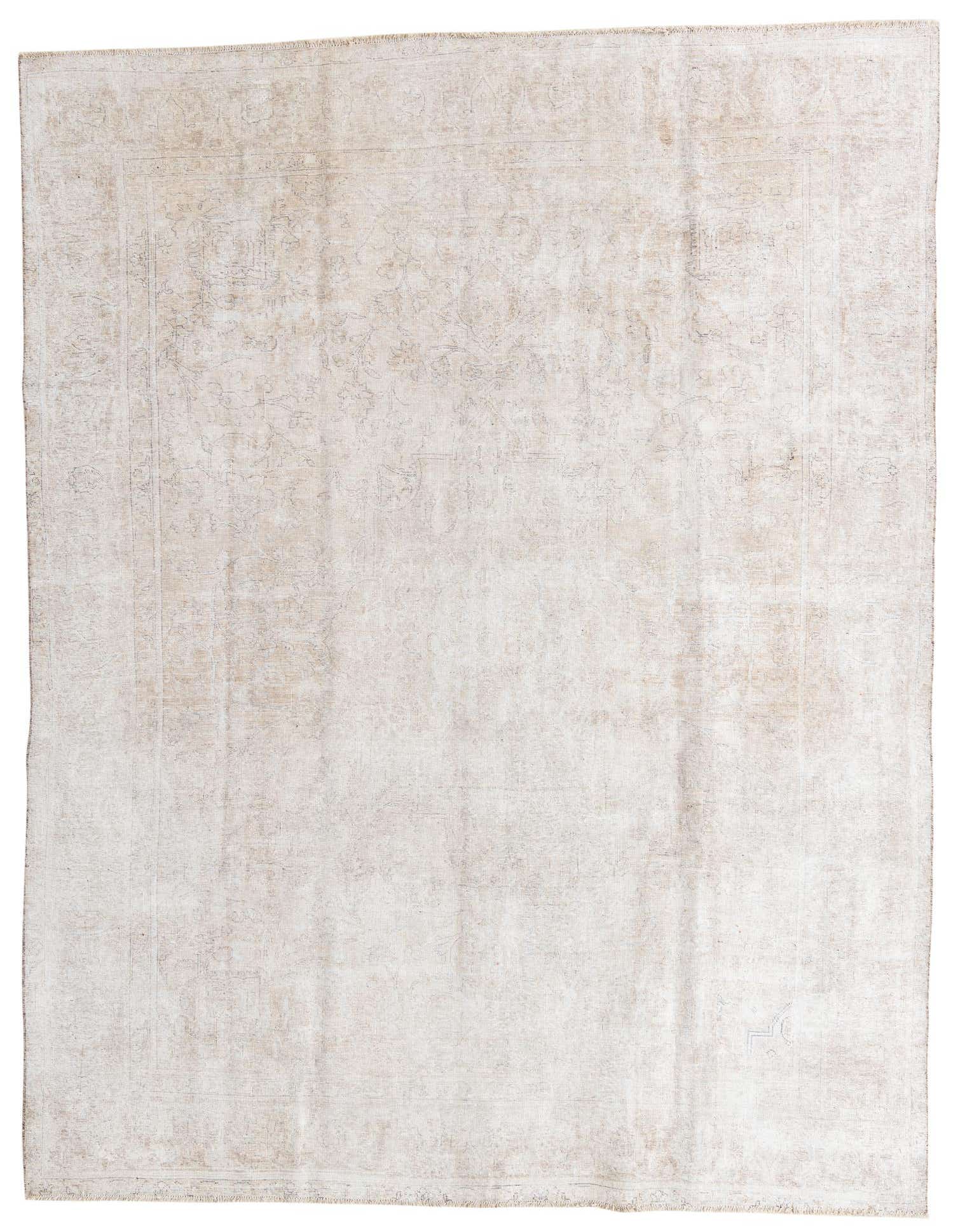 A 9x12 rectangular Ultra Vintage rug in shades of brown and ivory, featuring a faded Persian medallion pattern, ideal for a living room.