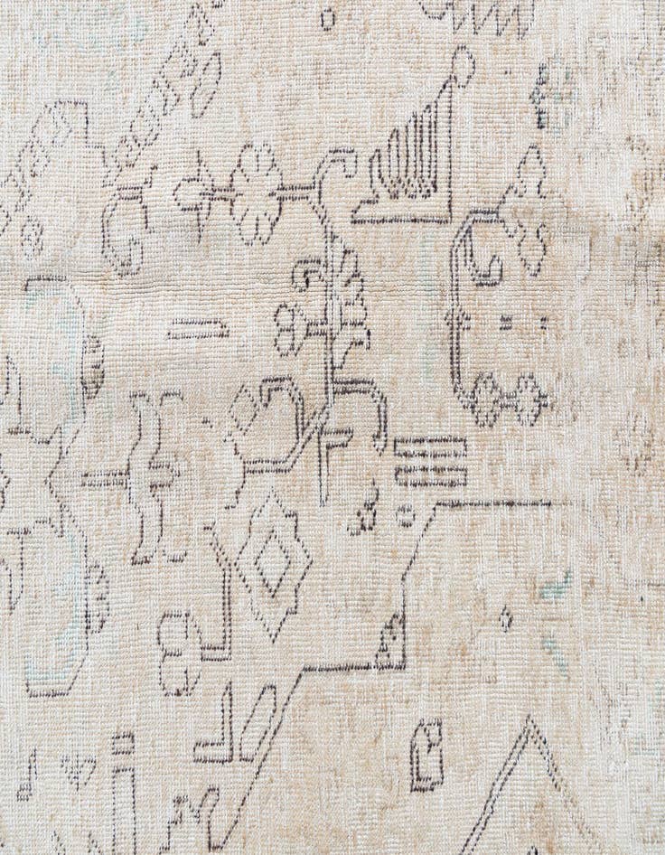 Detail image of  9' 7 x 12' 9  Hand Knotted Ultra Vintage Persian Wool Rug