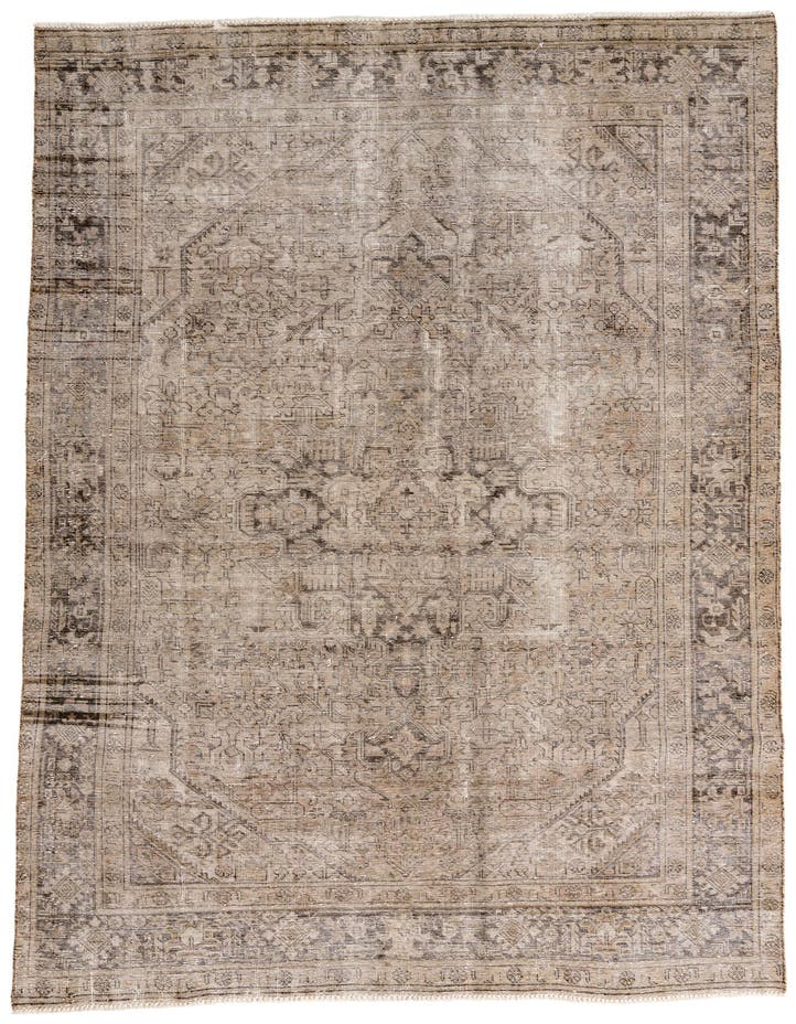  6' 2 x 9' 8  Hand Knotted Ultra Vintage Persian W...