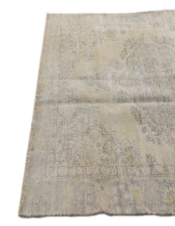 Detail image of  6' 1 x 8' 10  Hand Knotted Ultra Vintage Persian Wool Rug