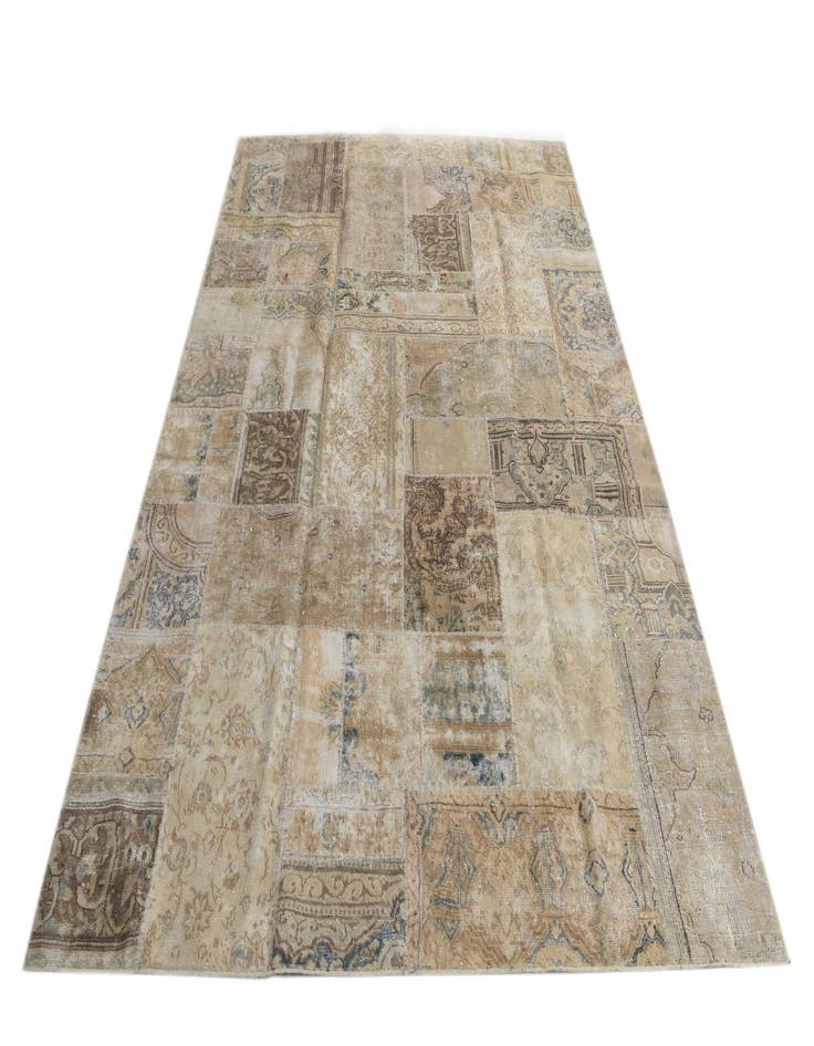 Detail image of  6' 8 x 10'  Hand Knotted Ultra Vintage Persian Wool Rug