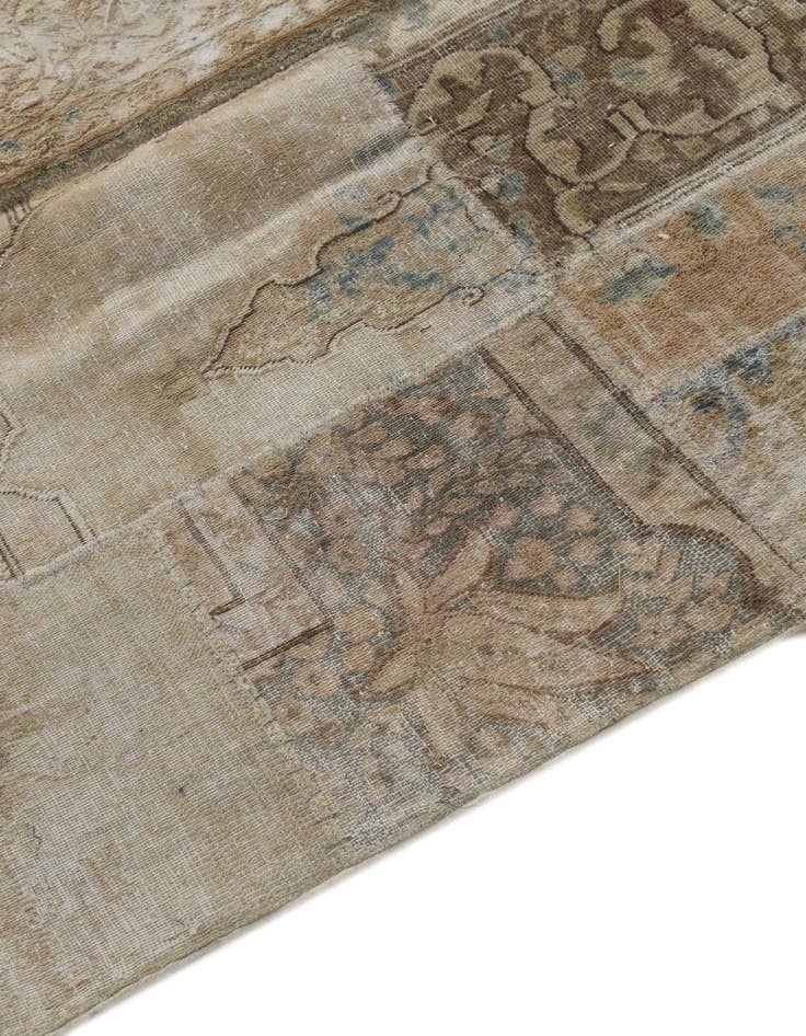 Detail image of  6' 8 x 10'  Hand Knotted Ultra Vintage Persian Wool Rug