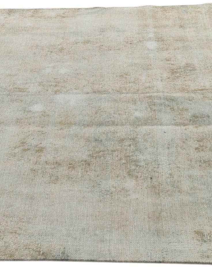 Detail image of  5' 10 x 9'  Hand Knotted Ultra Vintage Persian Wool Rug