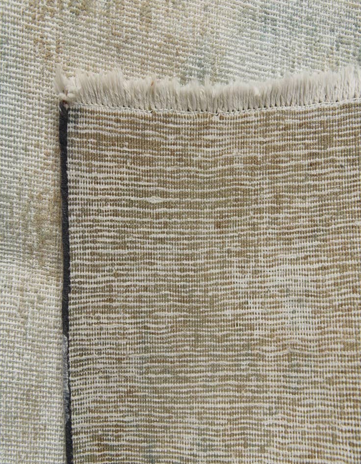 Detail image of  5' 10 x 9'  Hand Knotted Ultra Vintage Persian Wool Rug