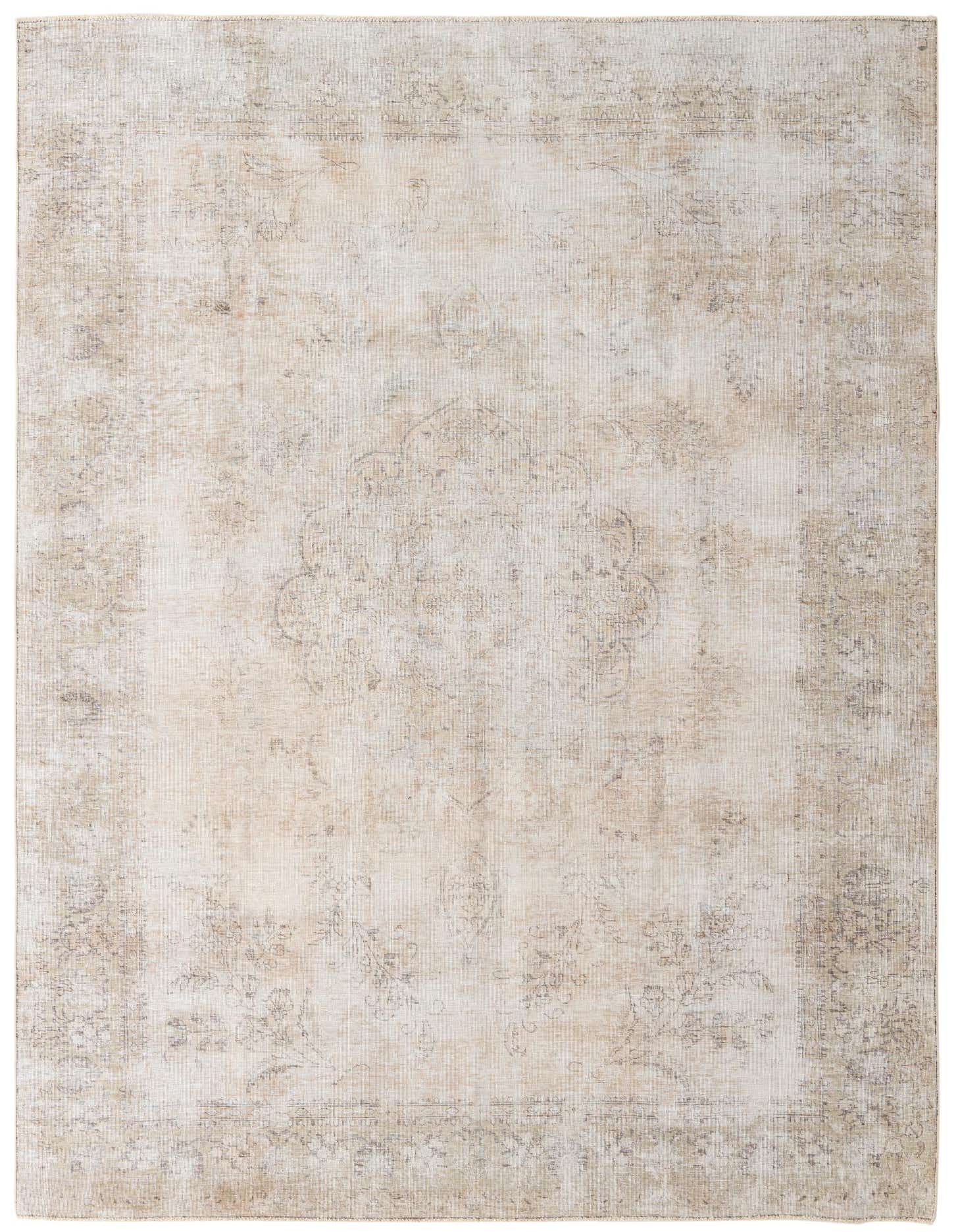 An 8x11 rectangular Ultra Vintage rug by Rugs.com, featuring a faded Persian medallion pattern in browns, tans, and ivories.