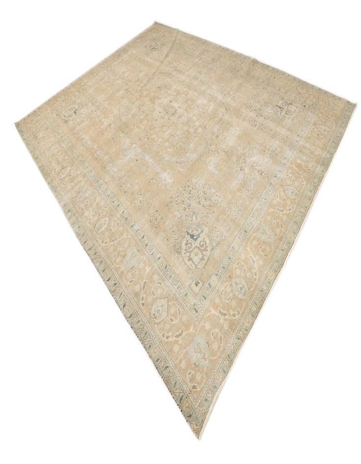 Detail image of  9' 8 x 12' 8  Hand Knotted Ultra Vintage Persian Wool Rug