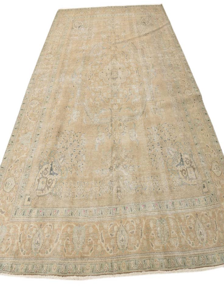 Detail image of  9' 8 x 12' 8  Hand Knotted Ultra Vintage Persian Wool Rug